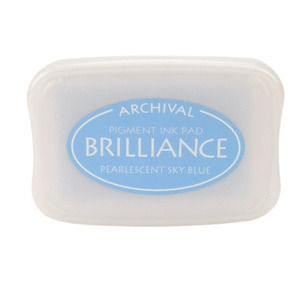 Tsukineko Brilliance Archival Pigment Ink Pad Pearlescent Sky Blue BR1-38